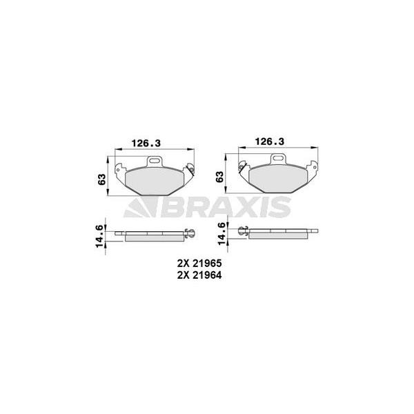 Arka Fren Balatası Laguna 95>01 2.0 16V 2.2 Dtı 3.0 