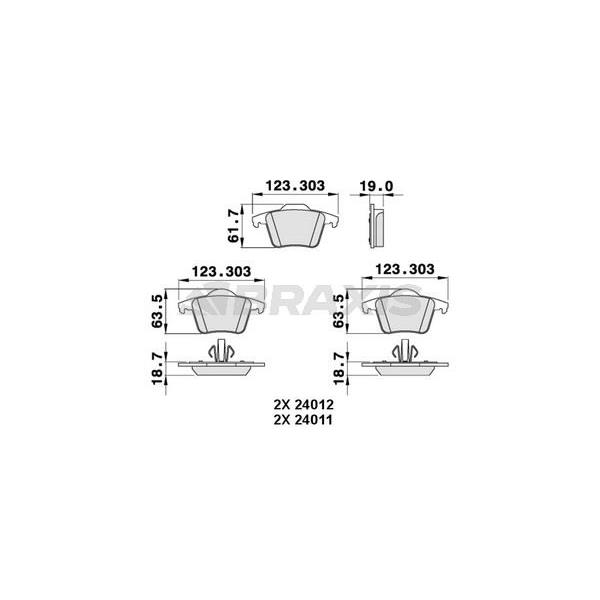 Arka Fren Balatası Volvo Xc 90 T6 2.5T D5 06.02>