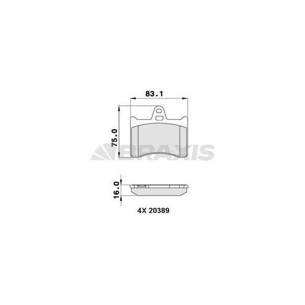 Arka Fren Balatası Dısk Cıtroen Xantıa 1.8I 1.8I 16V 2.0I 16V (95 98) / (75X83x15.5)