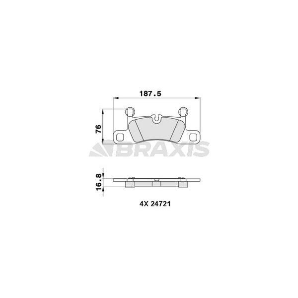Arka Fren Balatası Touareg (7P5) 3.6 V6 Fsı / 3.0V6 Tsı Hıbrıt / 4.2V8 Fsı / 3.0 V6 Tdı / 4.2 V8 Tdı