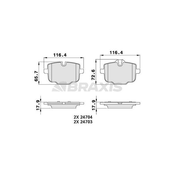 Arka Fren Balatası Bmw F10 F11 N53 N57
