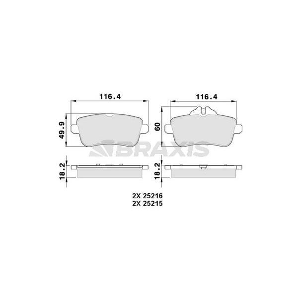 Fren Balatası Arka X166 12>15 W166 15>18 C292 15>19 R172 12>