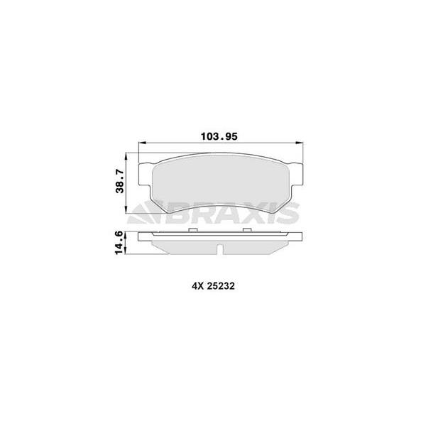 Arka Fren Balatası Lacettı 1.4 16V 1.6 1.8 (05 / 2003=> Nubıra Sedan;Kombı 1.4 1.6 1.8 (01 / 2005=>