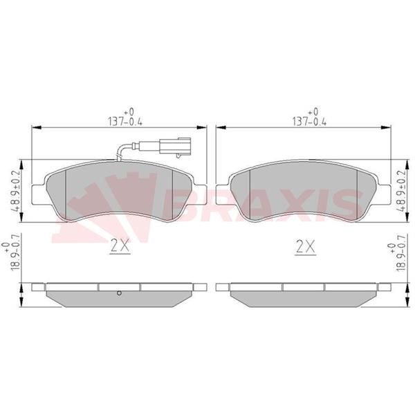 Fren Balatası Arka Fıslı Ducato 12> / Boxer 12> / Jumper 12>