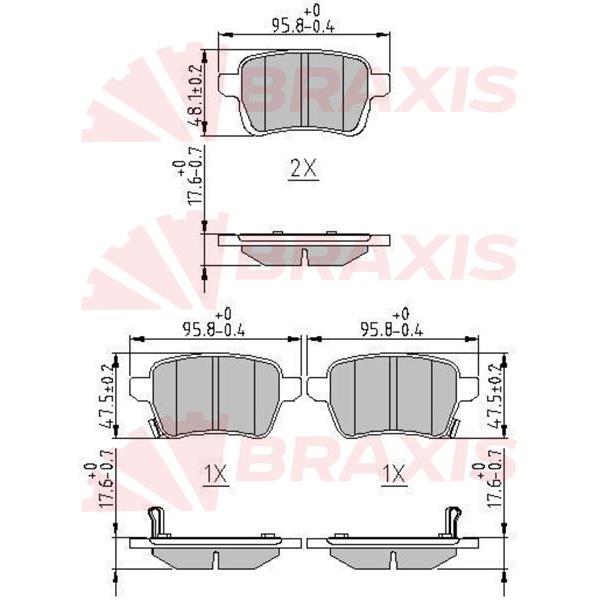 Fren Balatası Arka 500L 12> 1.4 1.6D Mjet Egea 16->