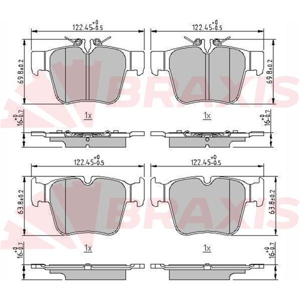 Fren Balatası Arka X253 15>19 W205 15>18 S205 15>18 C253 16>19