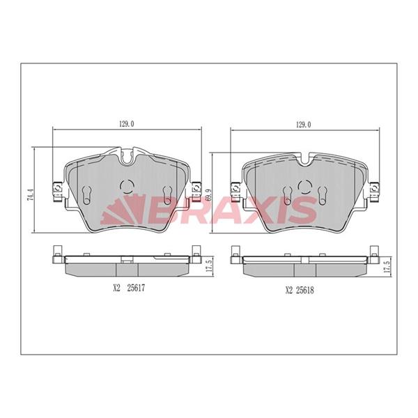 Ön Fren Balatası Bmw F45 F46 F48 F39 Mını F60 F54