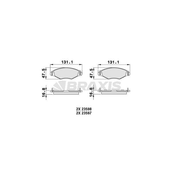 Ön Fren Balatası P206 1.4Hdı 1.1 / 1.4 / 1.6 / 1.9 98> P206+ (T3e)1.4 / 1.6 06>Kangoo 1.9D (Celık Segmanl