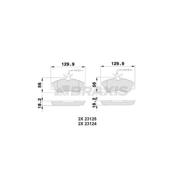 Ön Fren Balatası Partner P306 Cabrıolet / Sedan 1.8I 16V 2.0I Berlıngo Xsara 1.8I.1.9D (< 03) Fısl