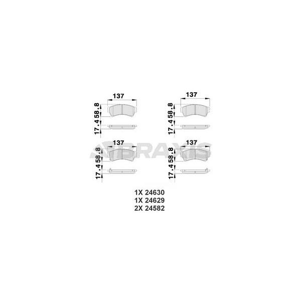 Ön Fren Balatası Mazda (6) 1.8Mzr 2.0Mzr 2.0Mzrcd 2.2D 2.2Mzrcd 2.5Mzr (08 / 2007=>2010=>