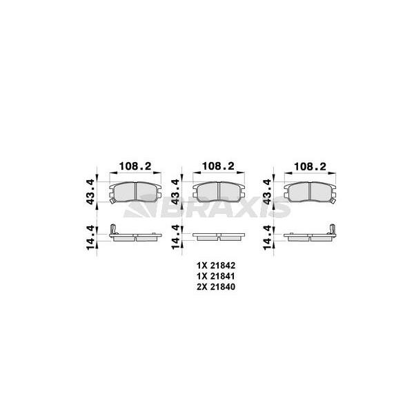 Arka Fren Balatası Pajero 2.4 2.5 Tdı 2.8D 90>00 Fıslı