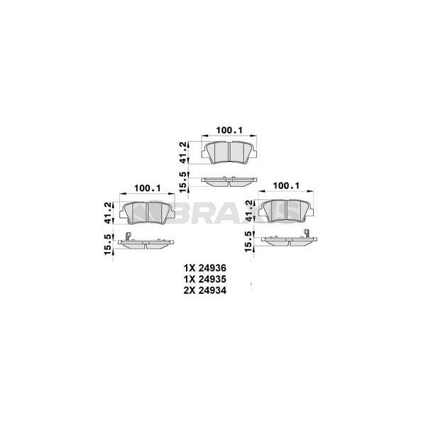 Arka Fren Balatası Soul Am 1.6 / 1.6 Crdı 11 / 08 Abslı Araclar