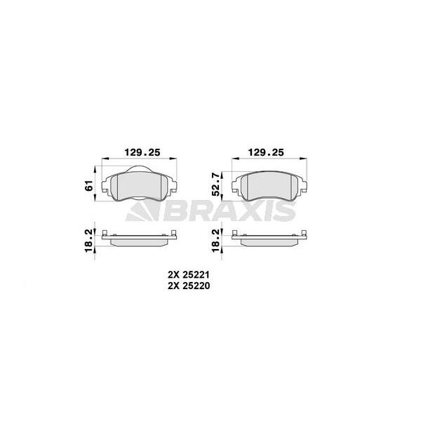 Ön Fren Balatası C4 Iı Ds4 1.4 Vtı.1.6 Hdı (11 / 2009 ) 1.6 E Hdı (04 / 2011 )