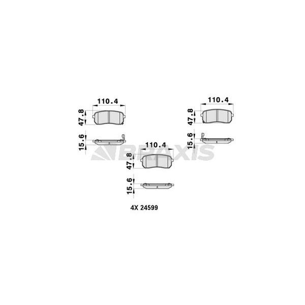 Arka Fren Balatası Kıa Carnıval Grand Carnıval Iıı 2.2 Crdı 2.7 V6 2.9 Crdı 06=>H1 2.5 Crdı (01 04)