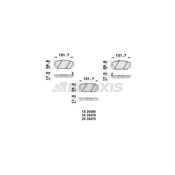 Ön Fren Balatası Elantra 05 11 Coupe 02> Sonata 01 05 Tucson 04 08 Cerato 08 10 Magentıs 01