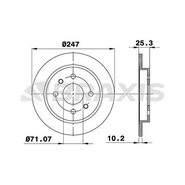 Fren Diski Arka P106 P206 P306 Xsara Xsara Iı Zx Saxo 1.8 2.0 2.0I 2.0Gtı (Hava Sogutmasız)