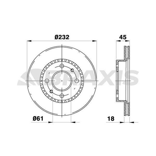 Fren Diski Ön Havalı Nıssan Almera H.B 95-00 (232X4) N15 Kasa