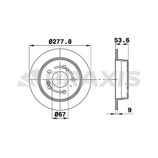 Fren Diski Arka W202 95>00 W203 00>07 Cl203 04>08 W210 96>02 C208 97>02 W124 93>95
