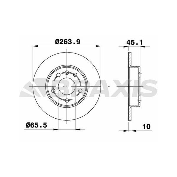 Arka Fren Diski 264Mm X 10Mm Opel Zafıra B 1.6I 1.6T