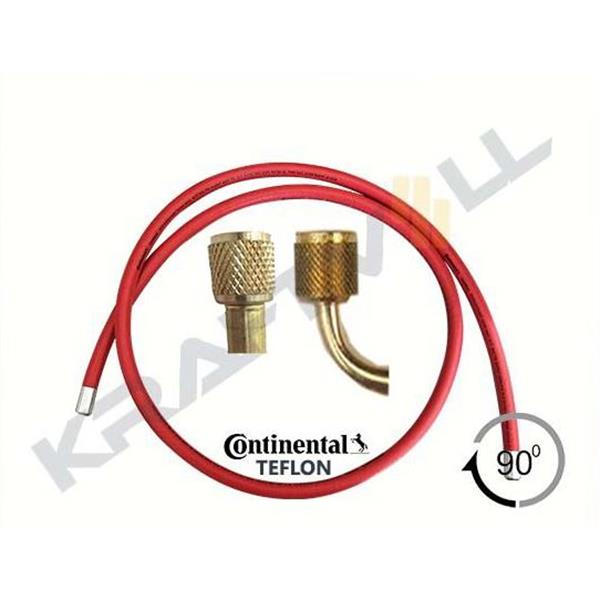Klima Gaz Basma Hortumu  4000Mm F 3/8 D * F 3/8 90° Kırmızı Contınental