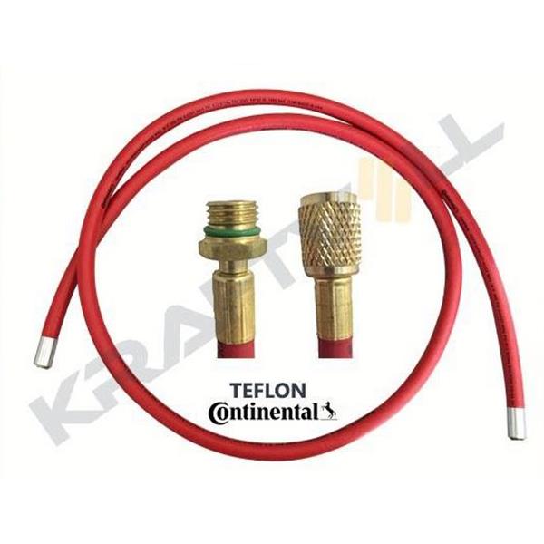 Klima Gaz Basma Hortumu  4000Mm F 1/2 Acme * M Acme 14X1,5 Kırmızı Contınental