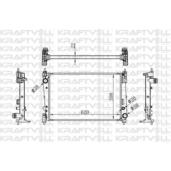 Motor Radyatorü (620×398×22) Corsa D 1,3Dtı 06-> Manuel> Brazıng