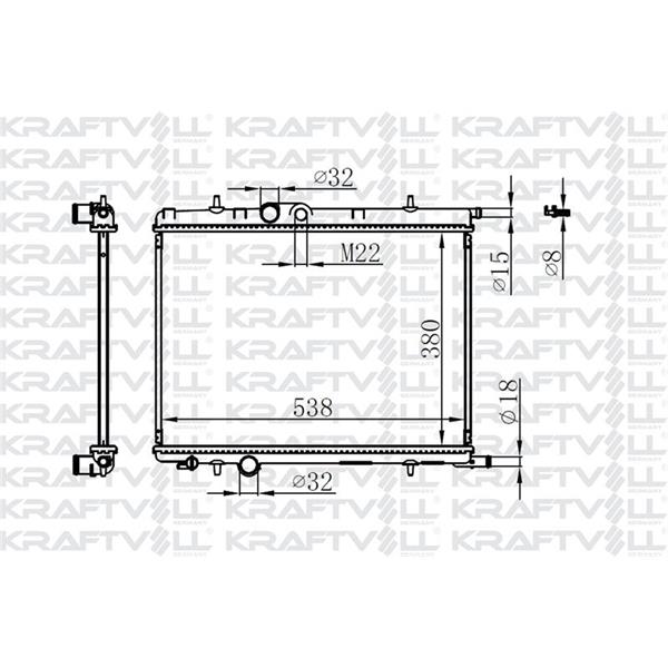 Motor Radyatorü (380×538×26) P206 1,6İ/1,4Hdı 98-> Manuel> Brazıng
