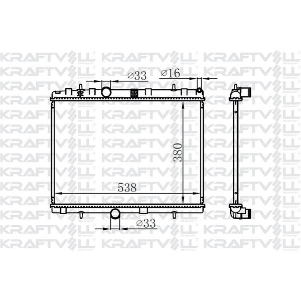 Motor Radyatorü P301-P2008-P207-C2-C3 ( 380×538×16 )> Brazıng
