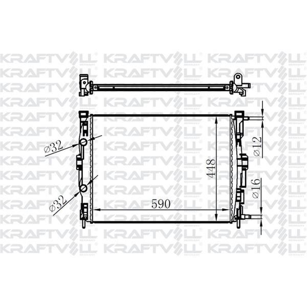 Motor Radyatorü Megane Iı Scenıc 1,5Dcı 1,4 / 1,6 / 2,0 16V (590×455×26) 