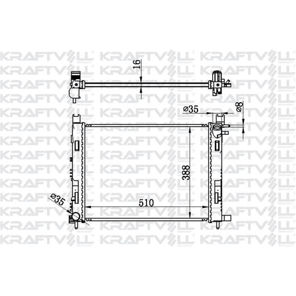 Motor Radyator Clıo Iv Capture Symbol Sandero Logan Lodgy Dokker 0,9Tce 1,2 16V 1,5Dcı 1,6 12Mm ( 510×378×16 ) > Brazıng