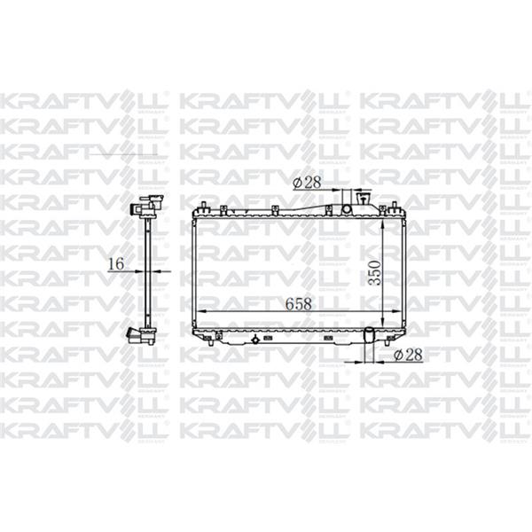 Motor Su Radyatorü Honda Cıvıc 2001 2006 Manuel Vıtes (350*658*16) Brazıng (Mt)