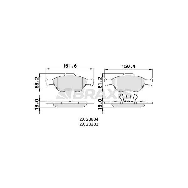 Ön Fren Balatası Fıesta Iv / V 95>08 Fusıon 02>12 Ka 1.6 03>08 Mazda 121 Iıı 03> Abslı