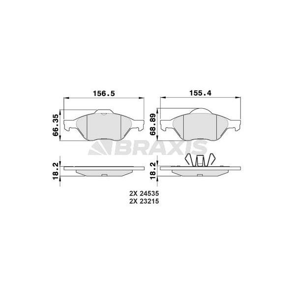 Ön Fren Balatası Clıo Iıı 06>12 Megane Iı 03>08 Scenıc Iı 03>08 Laguna Iıı 07>15  1.4 1.5 Dcı 1.6 1.9 Dcı 2.0 16V