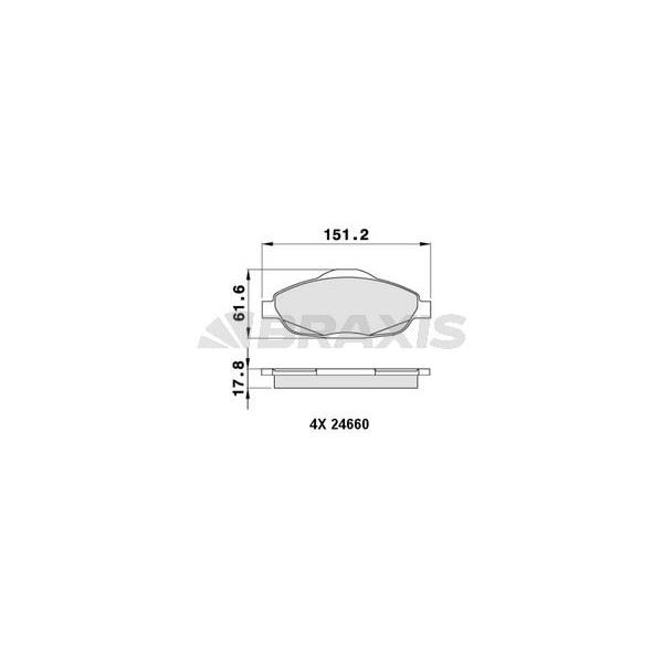 Ön Fren Balatası P308 P3008 1.4 16V / 1.6 16V / 1.6Hdı 09 / 07>