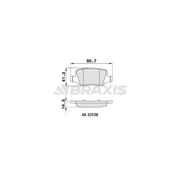 Fren Balatası Arka W168 97>04 W169 04>12 W245 08>11 Vaneo 414 02>05