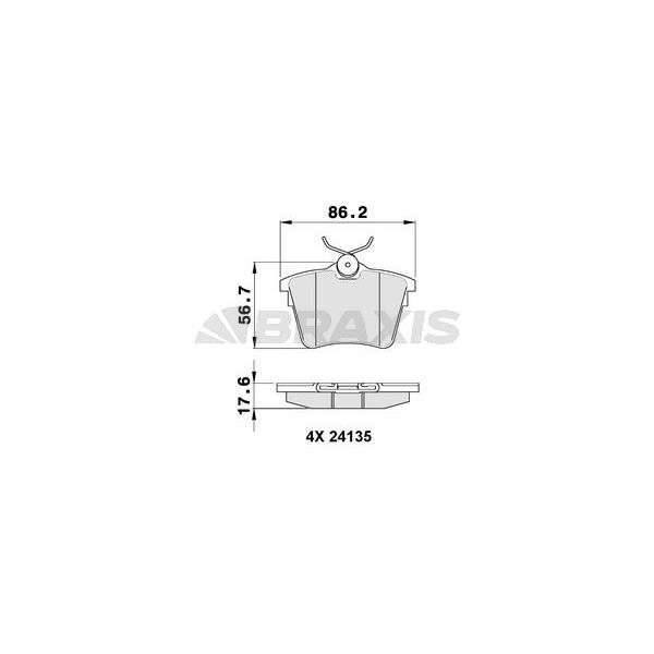 Arka Fren Balatası P407 04> C5 Iıı 09> 1.6Hdı 110 Fap 1.8 2.0 2.0 Hdı 135 Fap 2.2 3.0