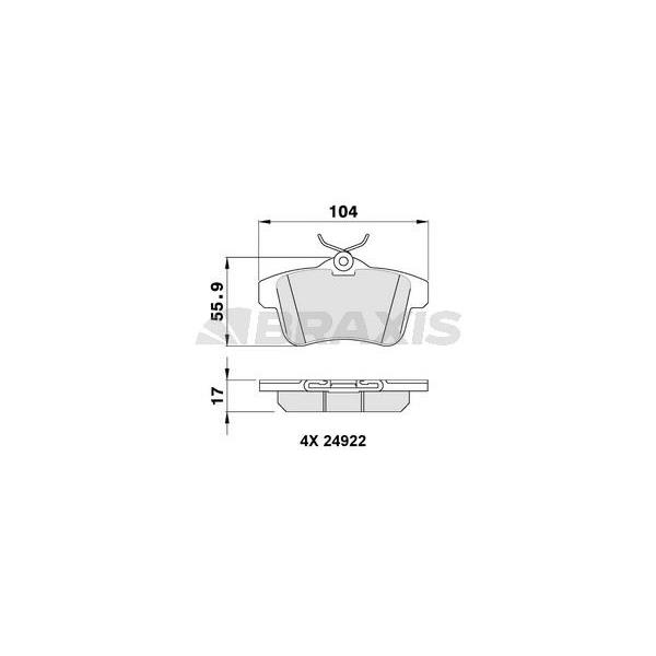 Arka Fren Balatası P308 Rcz C4 Iı Ds4 P3008 P5008 P508 1.6Gtı / 1.6Hdı / 2.0Hdı 07 / 10>