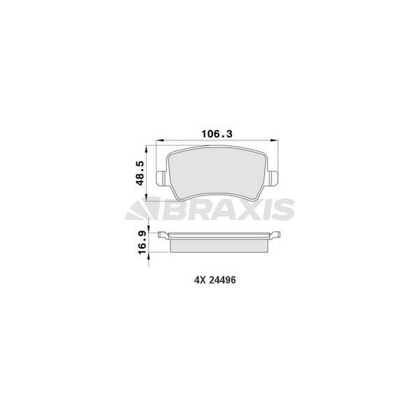 Arka Fren Balatası  S-Max 09> 06> Galaxy Iıı 06> / S60 10> S80 06> V60 V70 06> Xc60 08> Xc70 06> / Range Rover Evoque 11> 