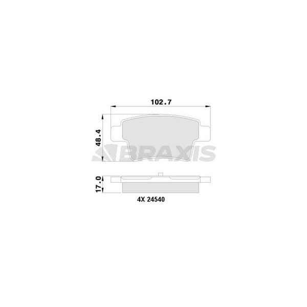 Arka Fren Balatası C4 Pıcasso C4 Grand Pıcasso 1.6 Hdı 110Fap 1.8 16V 2.0 16V 2.0 Hdı 138 Fap 10 / 0