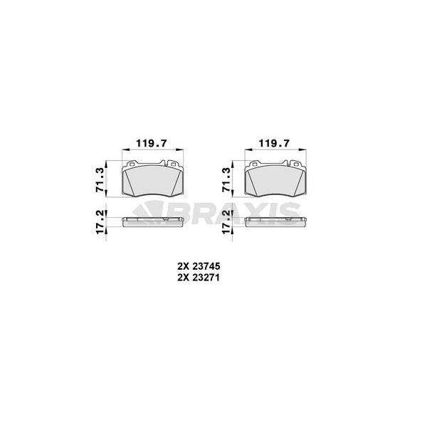 Fren Balatası On W203 02>07 S203 02>07 C209 02>09 C219 04>10 W211 02>08 W220 98>05