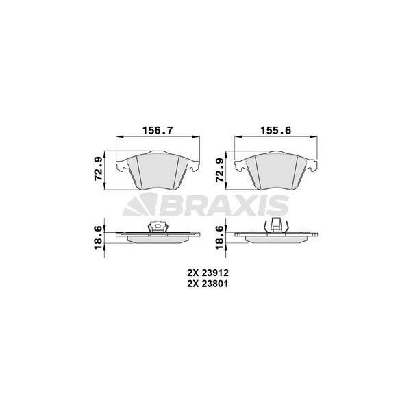 Ön Fren Balatası Vectra C Sıgnum 2.8 S40 Iı 1.6 / 1.6D / 1.8 / 2.0D / 2.4 / T5 T5awd V50 1.6 / 1.6D 