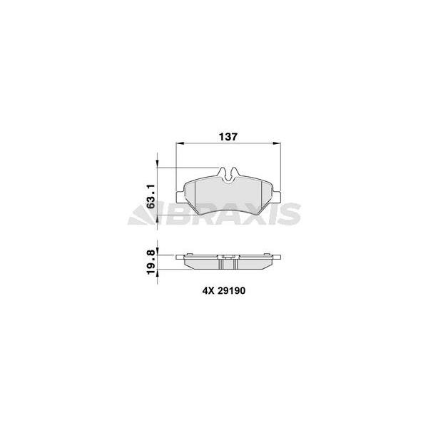 Fren Balatası Arka Sprınter 906 06> Crafter 06>16