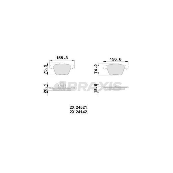 Ön Fren Balatası Galaxy S Max 2,0Eco / 2,0Tdcı / 2,2Tdcı 06>15 Volvo S60 Iı 10>15 S80 Iı V60 V70 Iıı 10> Xc70 Iı 07>