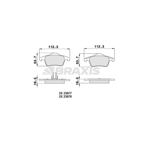 Arka Fren Balatası S60 00>10 S70 97>00 S80 98> V70 97>07 Xc70 00>