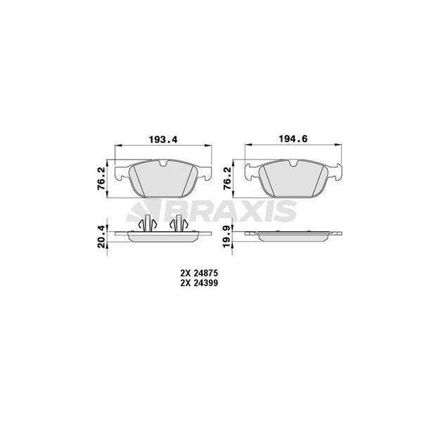 Ön Fren Balatası Volvo Xc60 08> / Xc90 2.4 D5 02>15