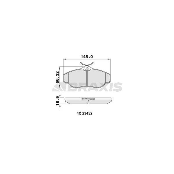 Ön Fren Balatası Range Rover 2.5 4.0 V8 4.6 2.5Tdı U:144.9Mm Y:66.4Mm K:19Mm