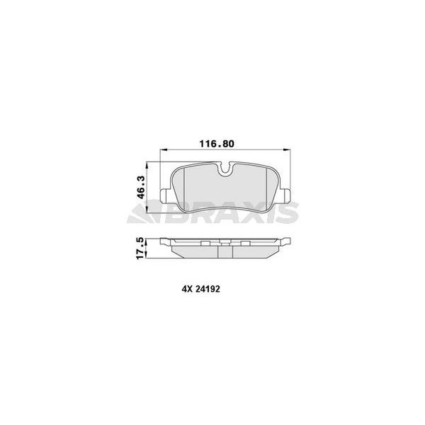 Arka Fren Balatası Range Rover Iıı Lm 4.2 / 4.4 05 / 02> Sport 2.7Tdvm 4.2 / 4.4 02 / 05> Dıscovery 