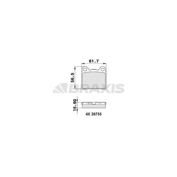 Arka Fren Balatası Volvo 850, S70, V70 240 2,3, 2,4 D, 740 2,0, 2,3, 2,3 16V