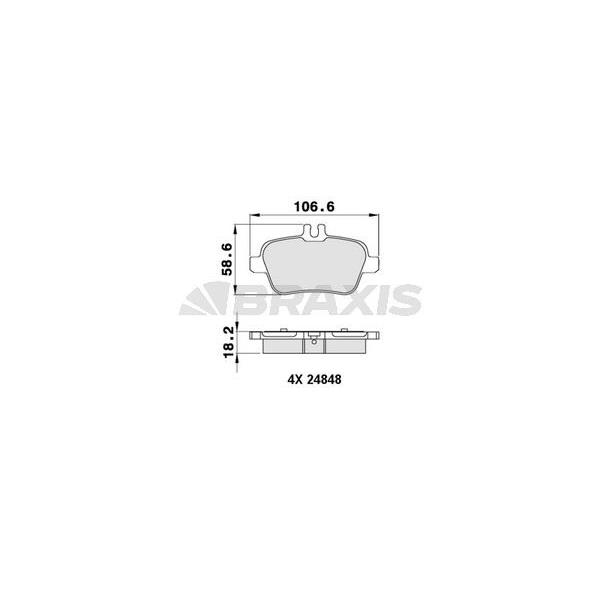 Fren Balatası Arka X156 13> W176 12>18 W246 11>18 C117 13>19 R172 11>