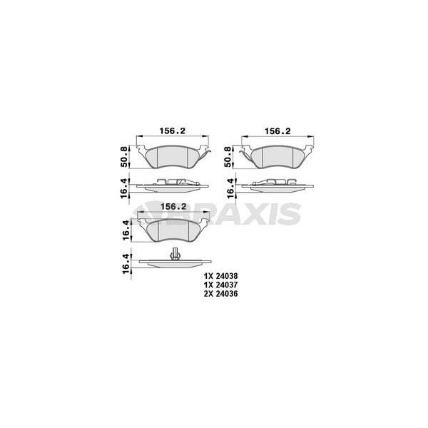 Arka Fren Balatası Chrysler Voyager Iv 00>08